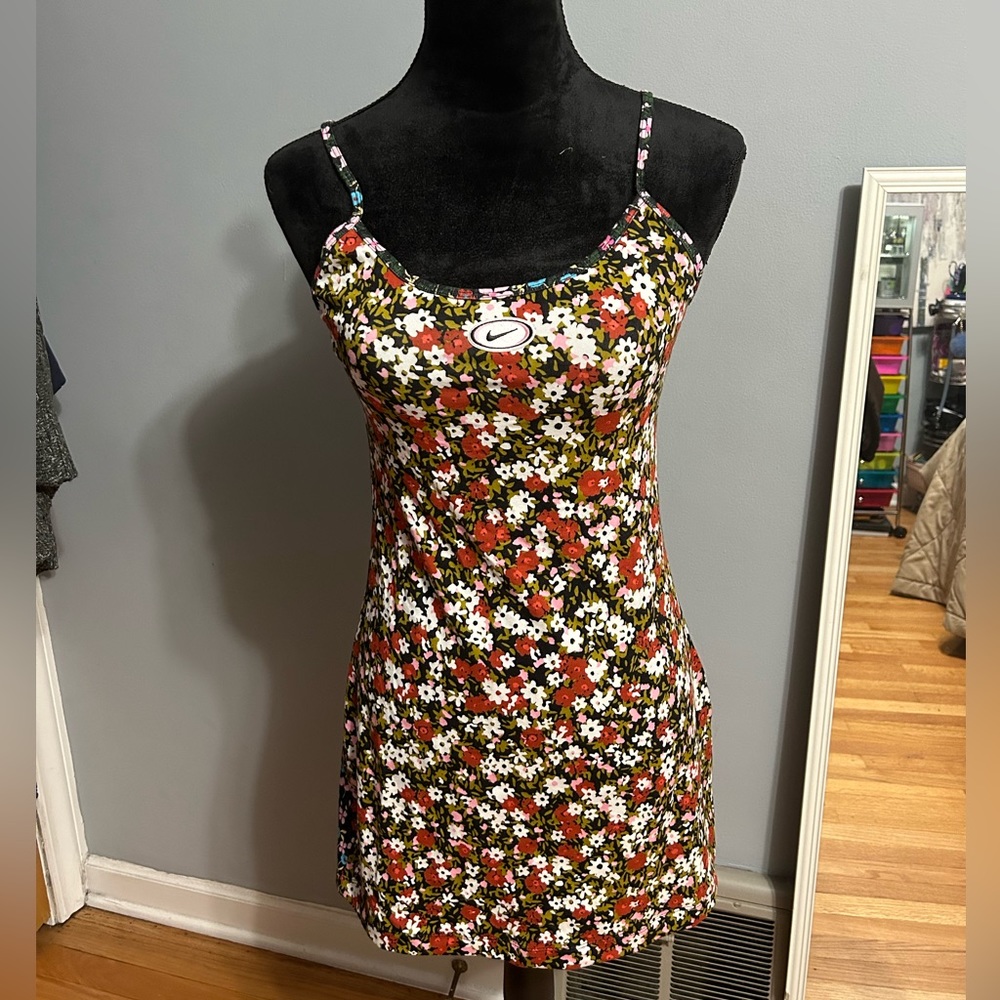 brand new Nike dress. Size small. Pink white and red floral pattern.